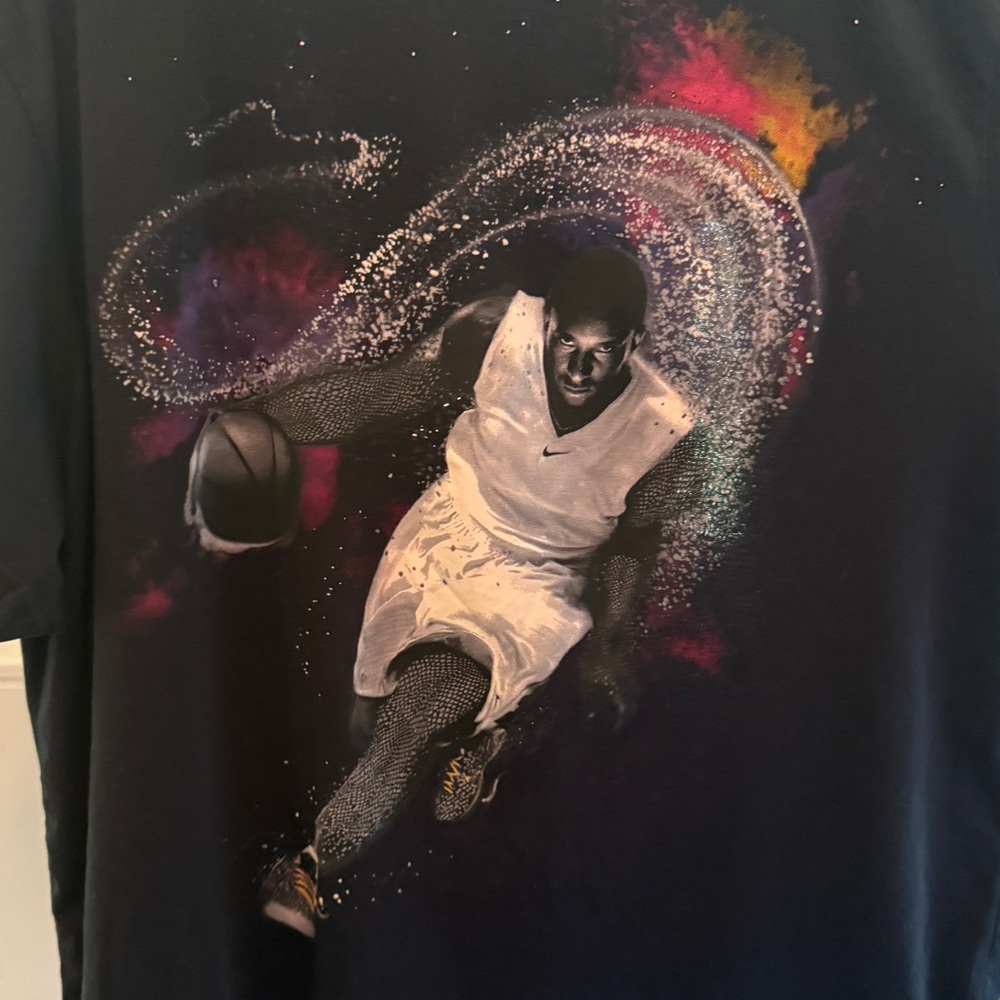 Kobe Bryant Black Graphic Basketball Tee with Nike Swoosh